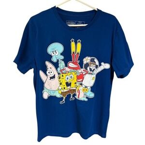 Vintage 2002 SpongeBob SquarePants Tee – Nickelodeon Viacom – Size L – Blue
